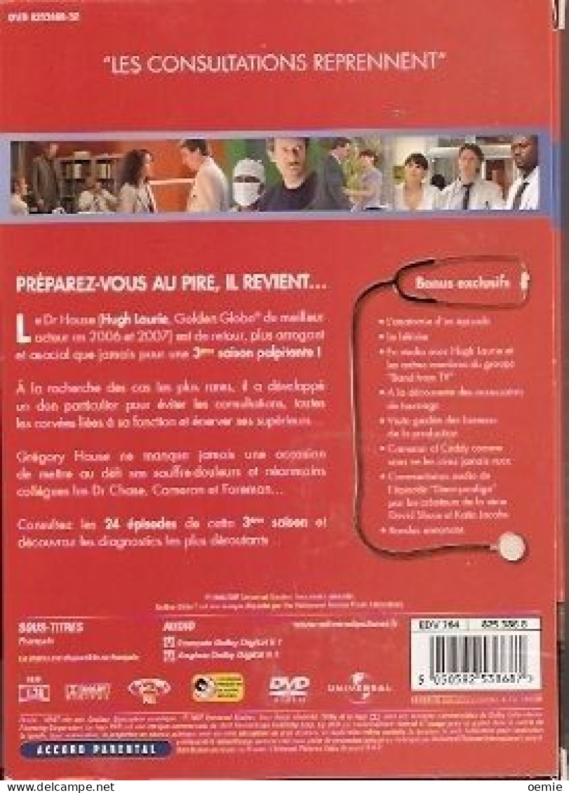 Dr HOUSE    L 'INTEGRAL  SAISON 3   ( 6  DVD  )  24  EPISODES - Series Y Programas De TV