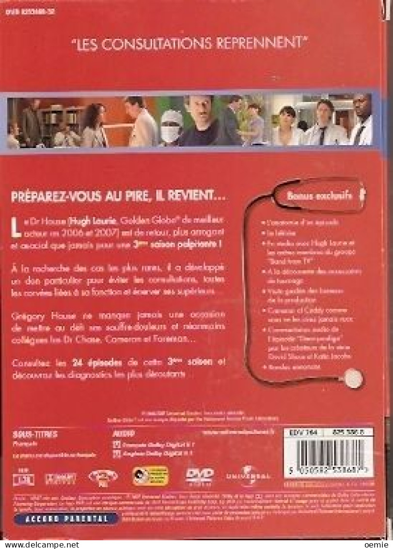 Dr HOUSE    L 'INTEGRAL  SAISON 3   ( 6  DVD  )  24  EPISODES - Séries Et Programmes TV