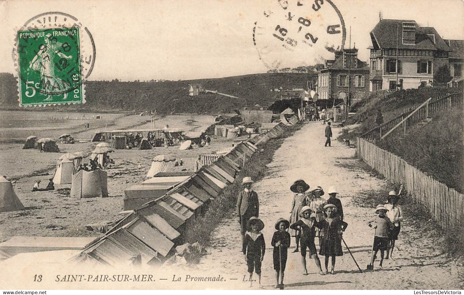 FRANCE - Saint Pair Sur Mer - Vue Générale De La Promenade - LL - Animé - Carte Postale Ancienne - Saint Pair Sur Mer