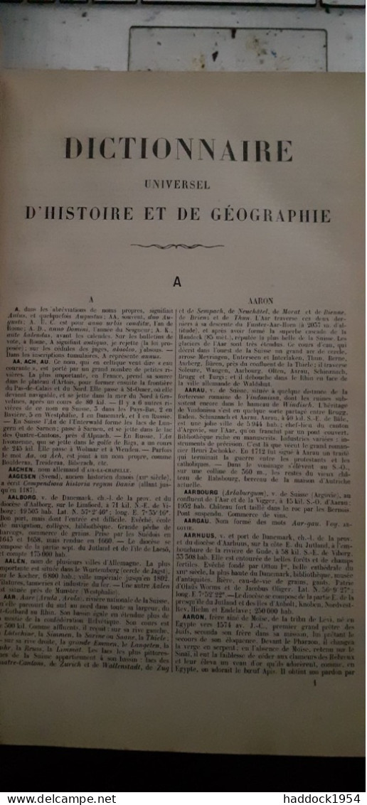 Dictionnaire Universel D'histoire Et De Géographie BOUILLET Hachette 1893 - Dictionnaires