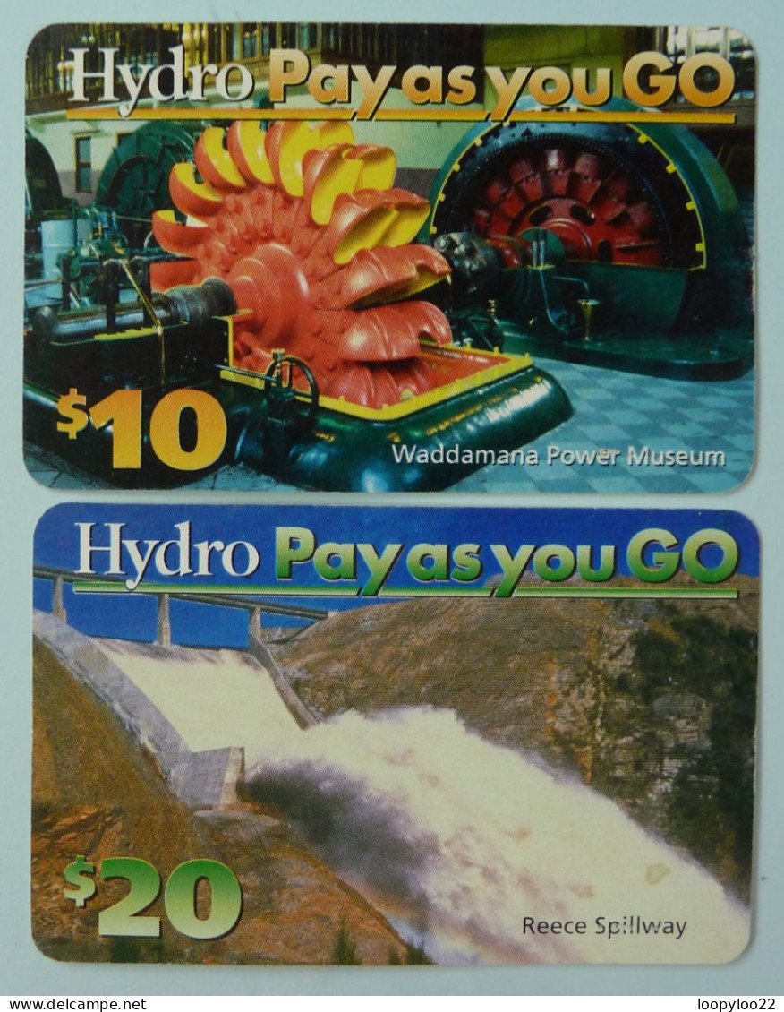 AUSTRALIA - Tasmania - Power Payment Cards - Hydro Pay As You Go - 10 & 20 Units - Used - Australie