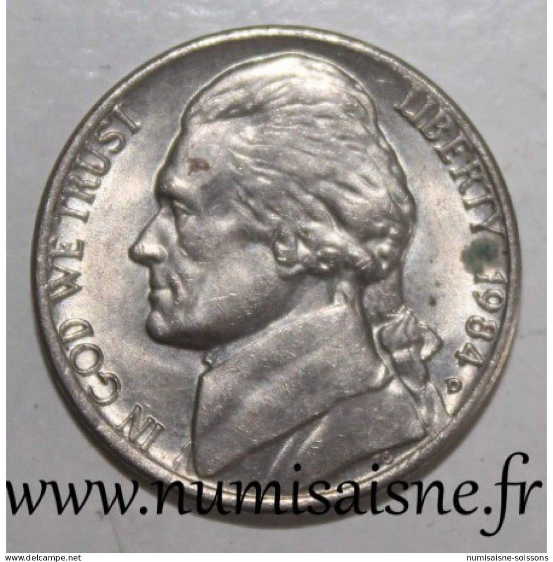 ETATS UNIS - KM 192 - 5 CENTS 1984 D - Denver - THOMAS JEFFERSON - TTB - 1938-…: Jefferson