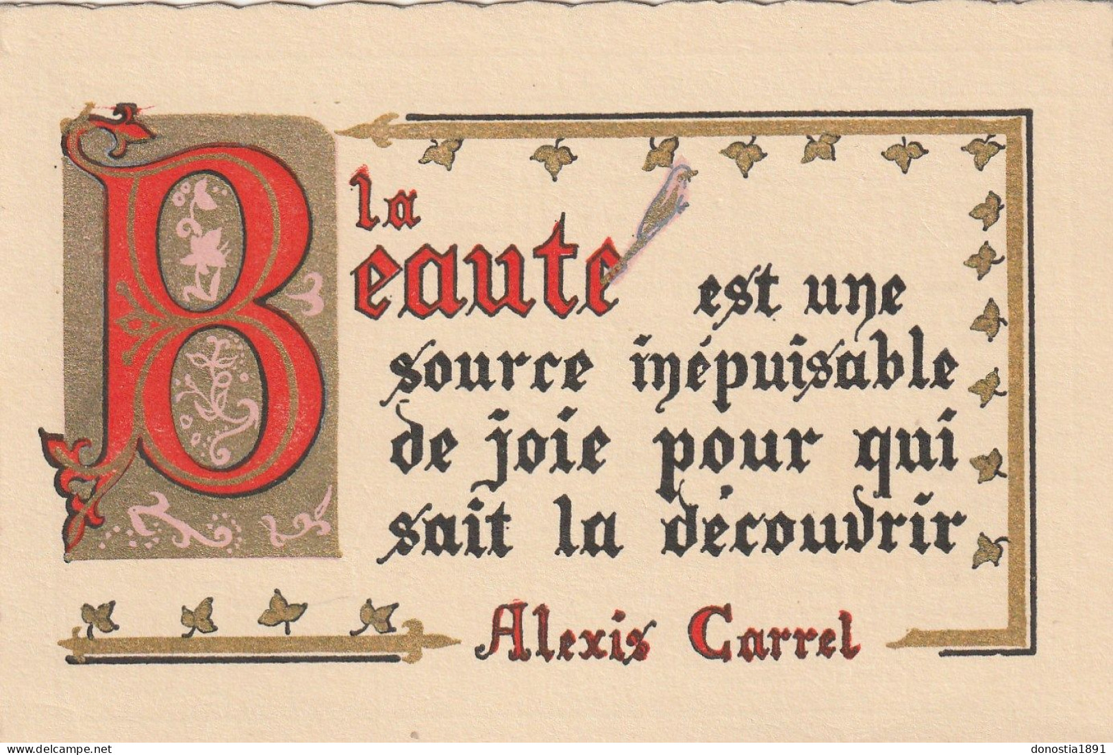 Calendrier De Poche (80x120 Replié)1974- Publicité Librairie Jean GAUDRY à BEAUNE (21)double Volet ,citation A. Carrel - Small : 1971-80