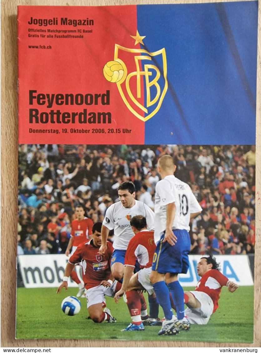 Programme FC Basel - Feyenoord - 19.10.06 - UEFA Cup - Football Soccer Fussball Calcio Programm - Livres