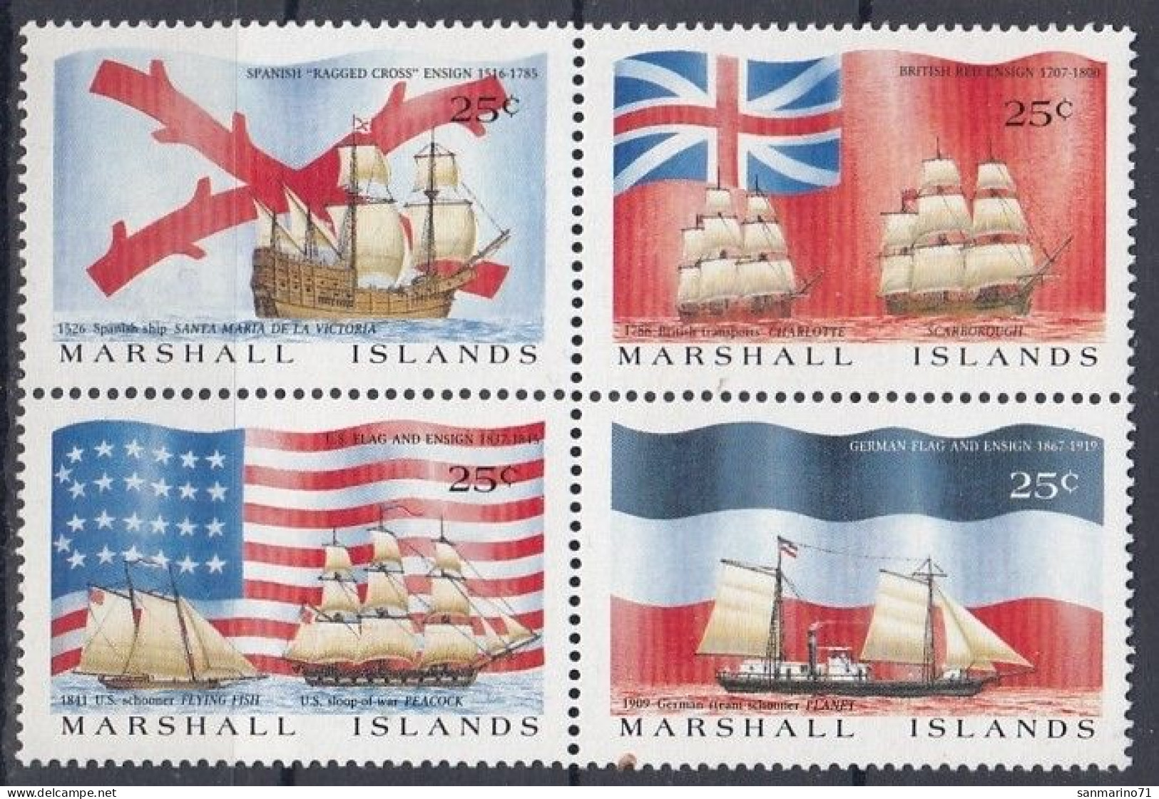 MARSHALL ISLANDS 185-188,unused (**) Ships - Marshallinseln