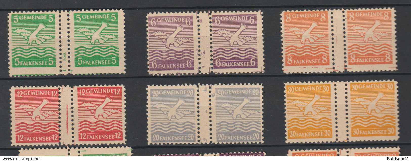 Falkensee 1 - 6 Waagerechte Paare Mit Zwischensteg, ** (MNH) - Andere & Zonder Classificatie