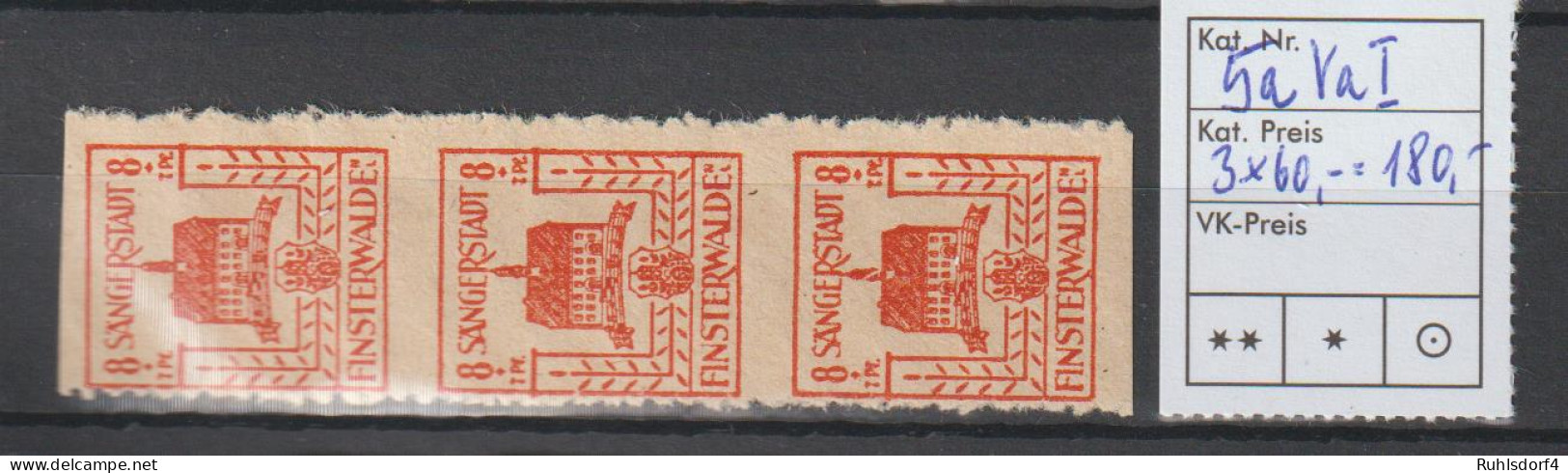 Finsterwalde, Nr. 5a Mit Versuchszähnung AI Im Senkr. Dreierstreifen, ** (MNH) - Mint