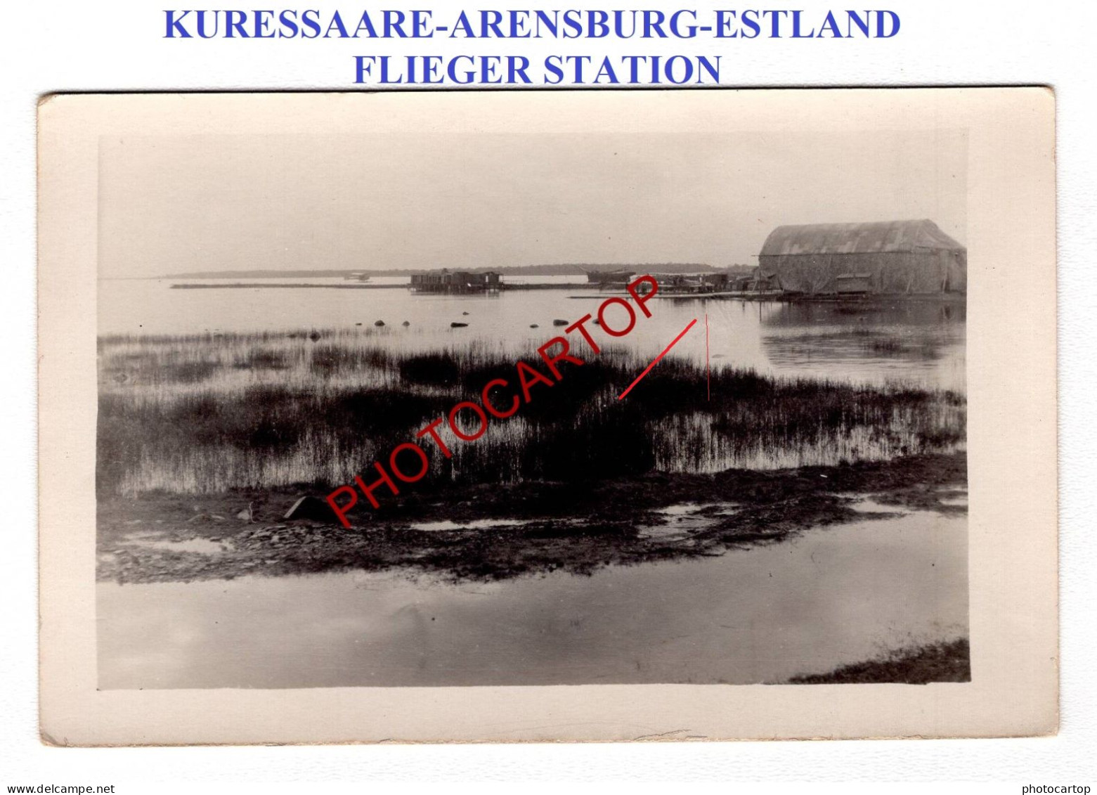 FLIEGER STATION-KURESSAARE-ARENSBURG-CARTE PHOTO Allemande-GUERRE-14-18-1 WK-Militaria-ÖSEL-ESTLAND - Estland