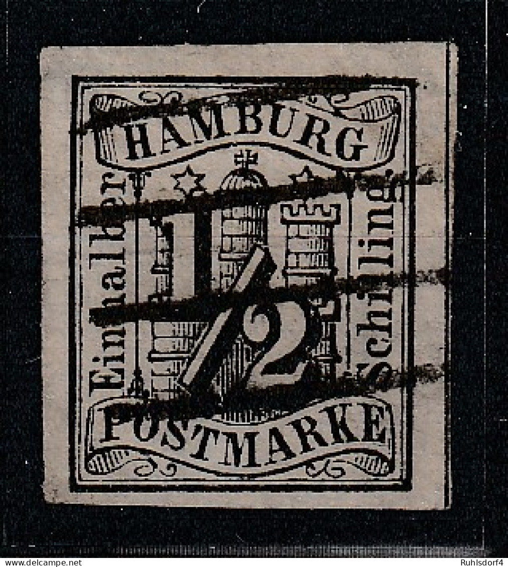 Hamburg Nr. 1, Gestempelt, Befund Mehlmann BPP - Hambourg