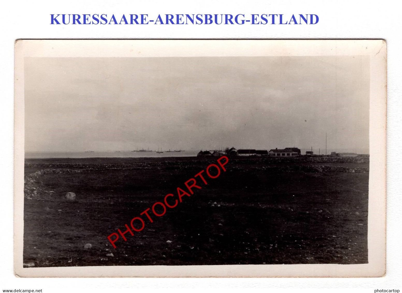 KURESSAARE-ARENSBURG-Bateaux-CARTE PHOTO Allemande-GUERRE-14-18-1 WK-Militaria-ÖSEL-ESTLAND - Estland