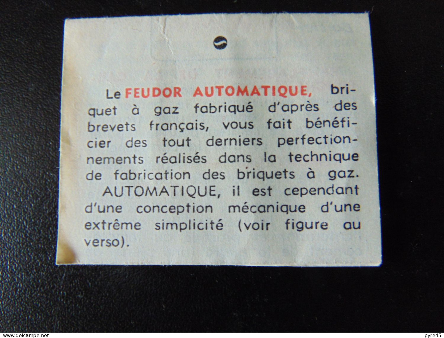 Briquet En Métal " Feudor " Dans Sa Boite Avec Notice - Other & Unclassified