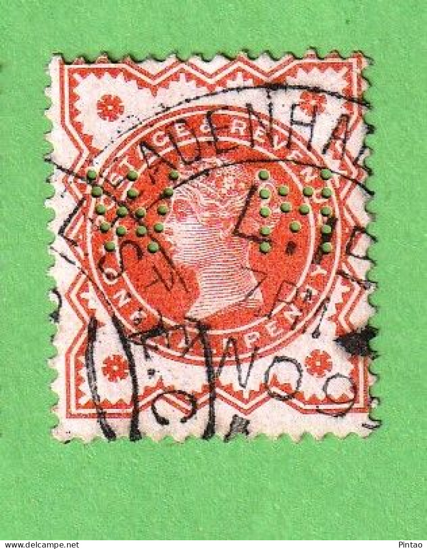 GBT1965- GRÃ-BRETANHA 1887_ 92- USD_ PERFURADO - Used Stamps