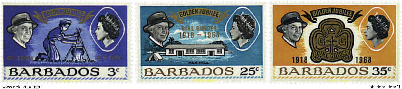 37959 MNH BARBADOS 1968 50 ANIVERSARIO DEL ESCULTISMO FEMENINO - Barbados (1966-...)