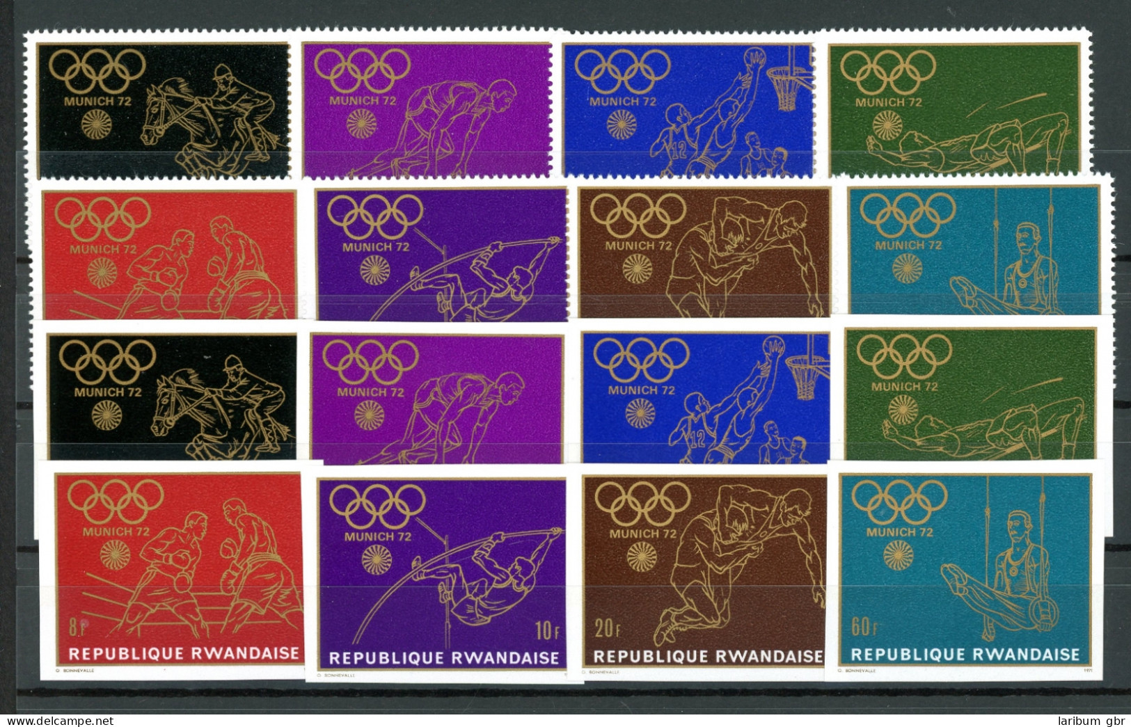 Ruanda 455-462 A+B Postfrisch München 1972 #ID140 - Other & Unclassified