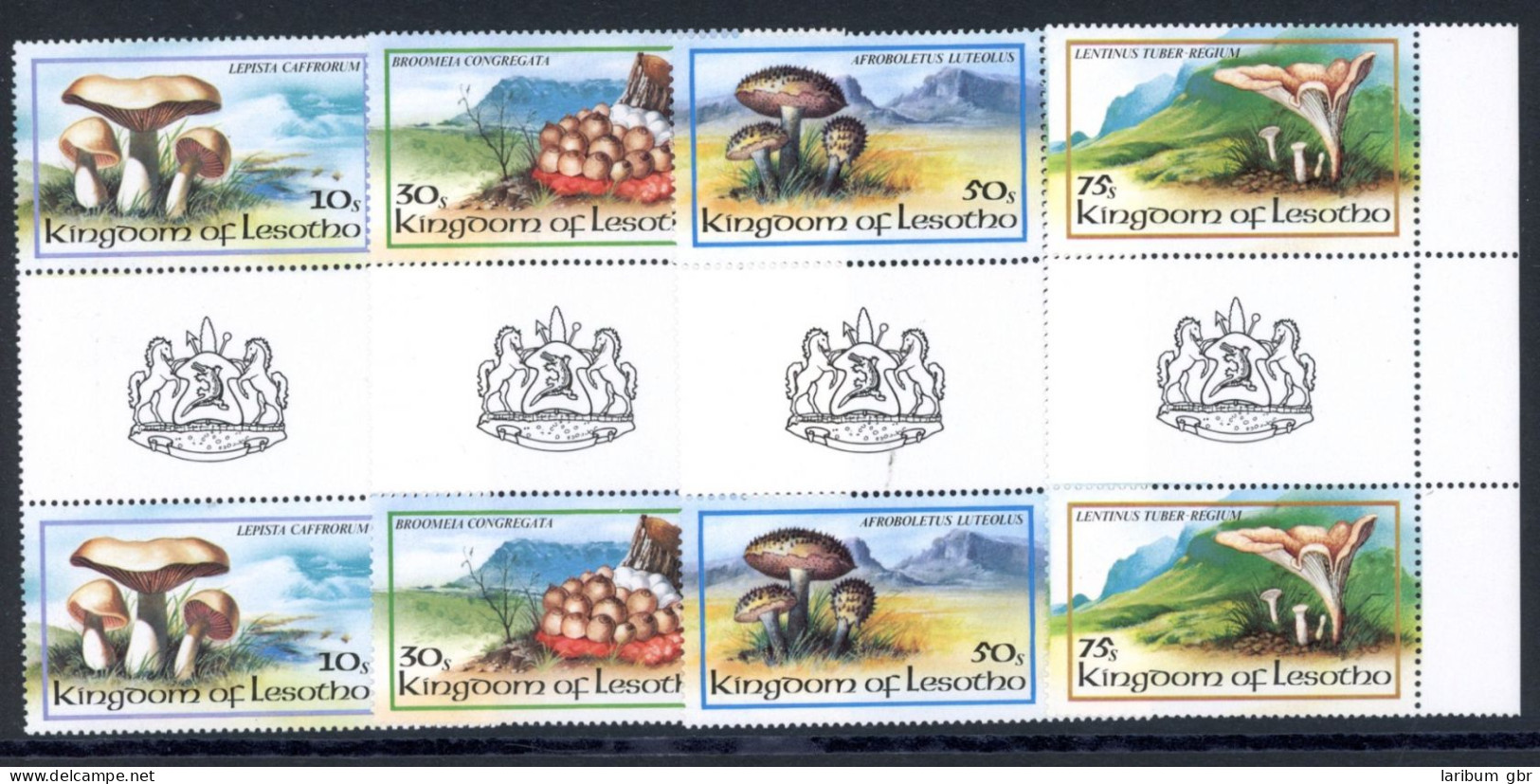 Lesotho Kehrdrucksatz 411-414 ZS Postfrisch Pilze #JR797 - Lesotho (1966-...)