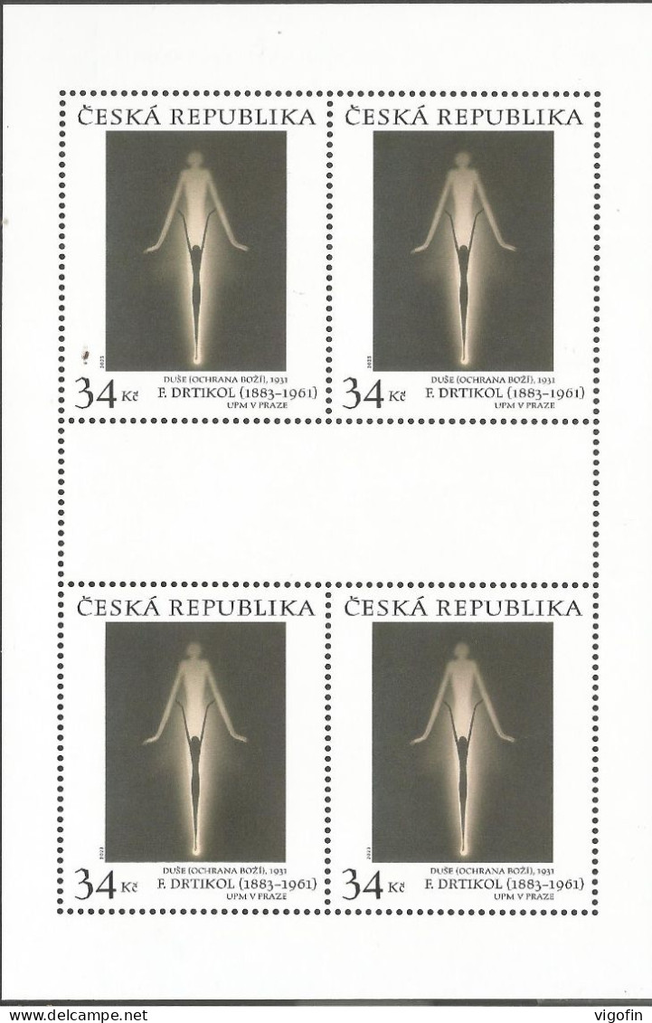 CZ 2023-1193 ART FRANTIŠEK DRTICOL CZECH, MS, MNH - Blocks & Kleinbögen