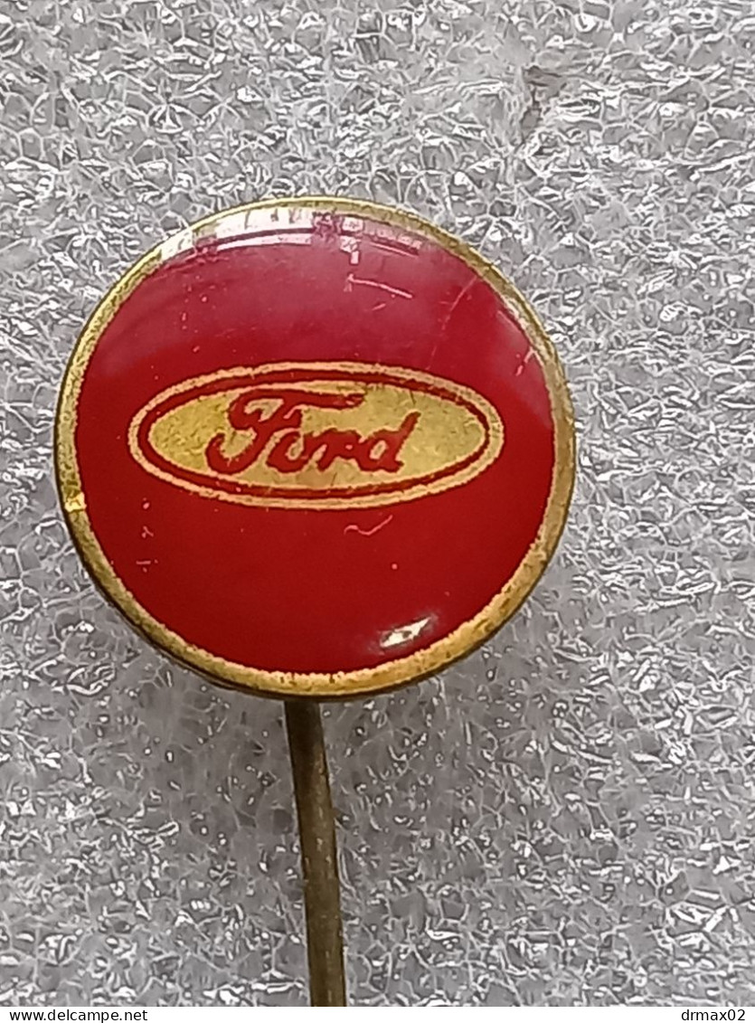 FORD Auto Moto Industry / Car OLD LOGO Voiture   - Vintage Pin Badge Yugoslavia '60 - Ford