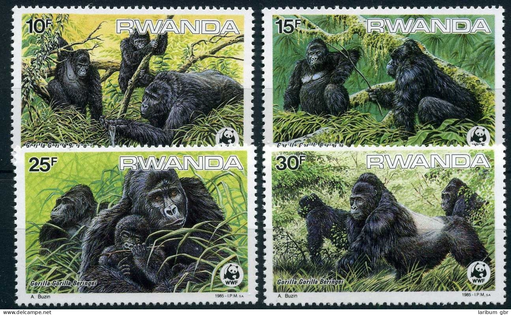 Ruanda 1292-1295 Postfrisch WWF Affen #IA178 - Autres & Non Classés