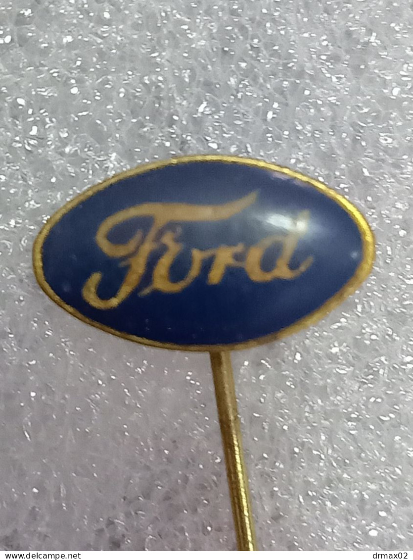 FORD Auto Moto Industry / Car OLD LOGO Voiture   - Vintage Pin Badge Yugoslavia '70 - Ford