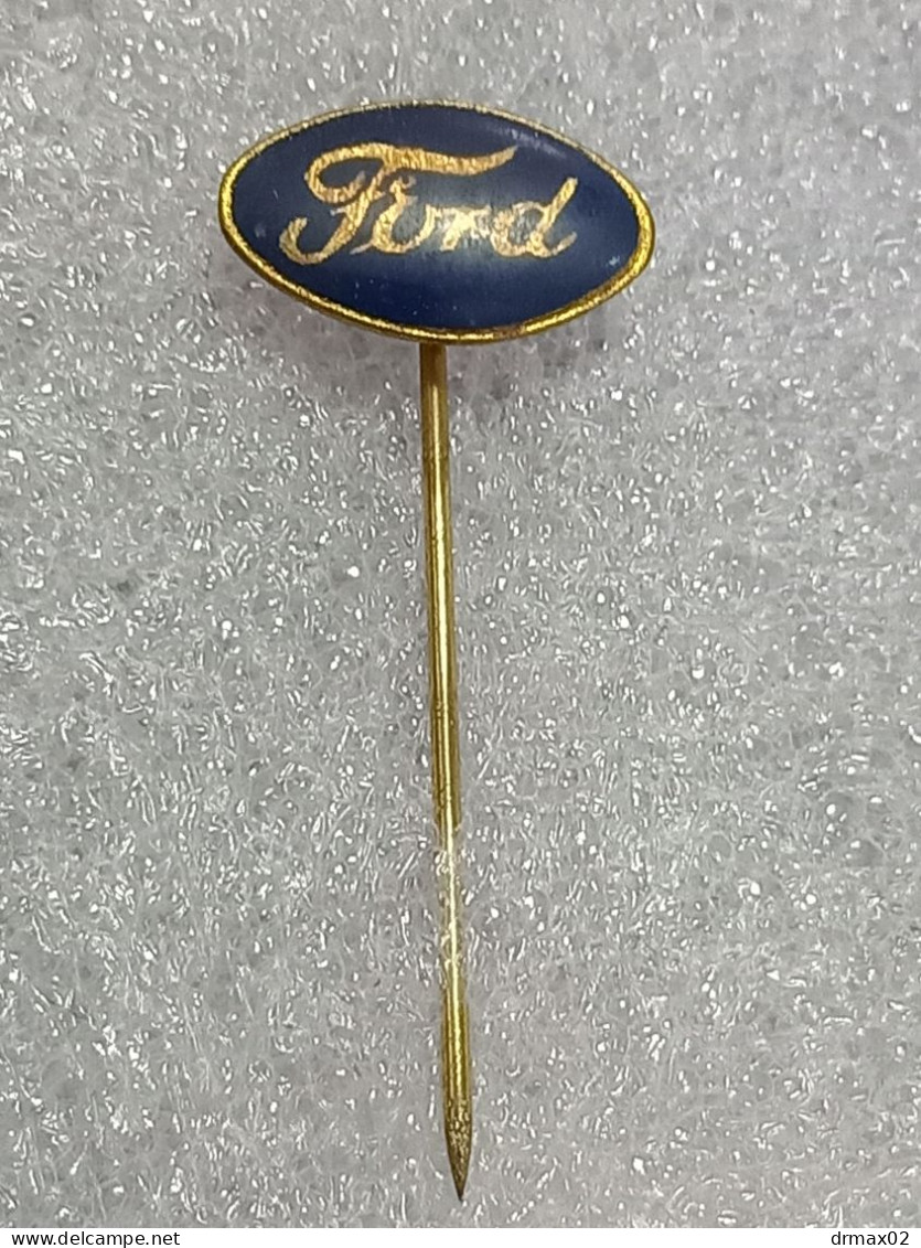 FORD Auto Moto Industry / Car OLD LOGO Voiture   - Vintage Pin Badge Yugoslavia '70 - Ford