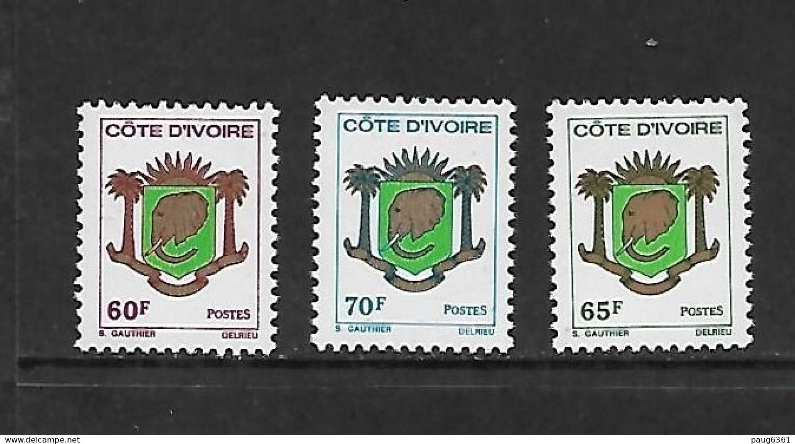 COTE D'IVOIRE 1976 ARMOIRIES  YVERT N°395/97 NEUF MNH** - Sellos