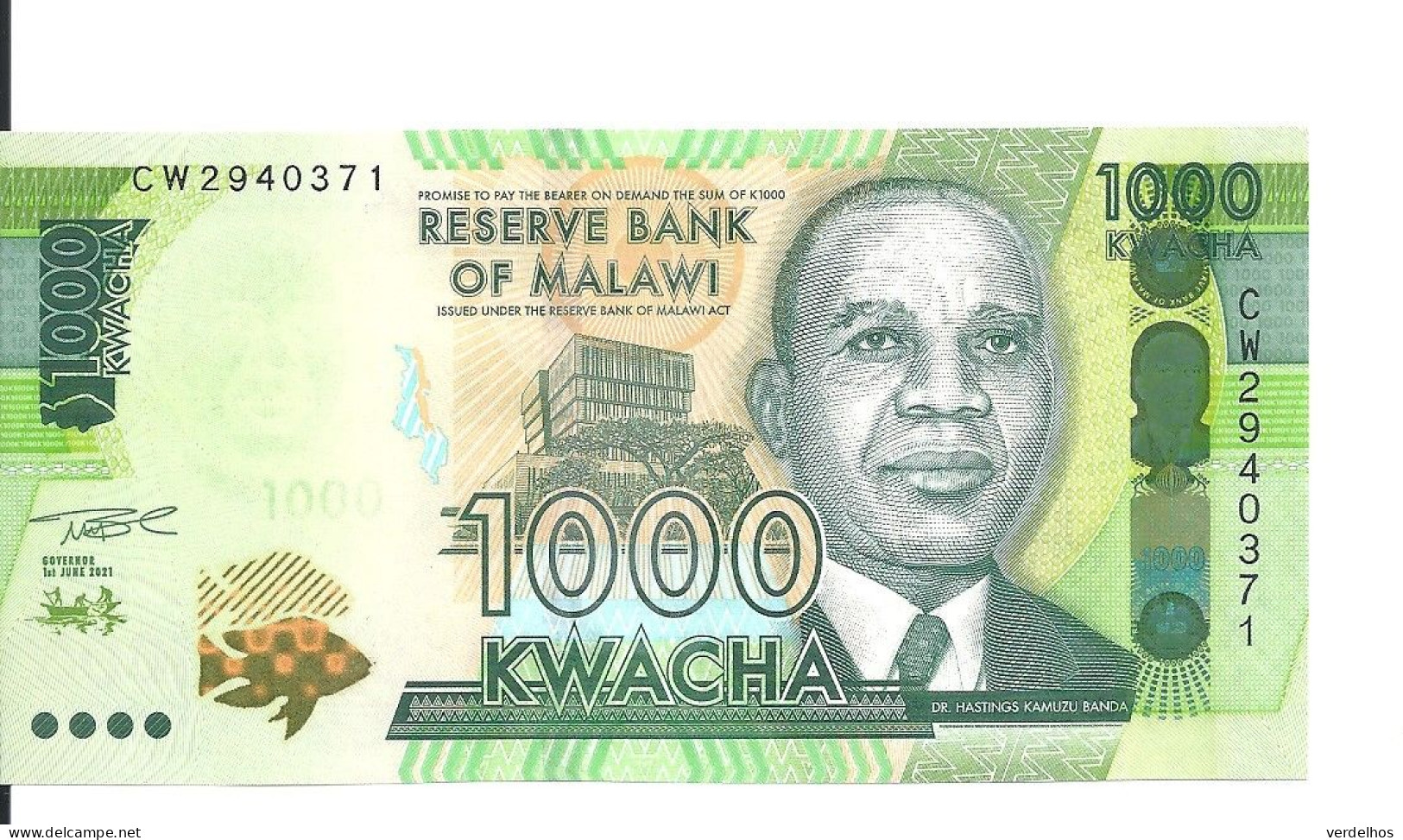 MALAWI 1000 KWACHA 2021 UNC P 67 E - Malawi