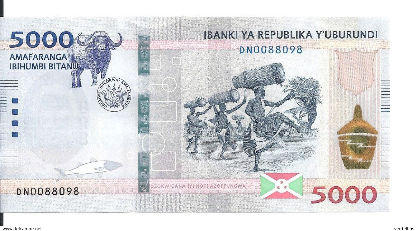 BURUNDI 5000 FRANCS 2022 UNC P 58 - Burundi