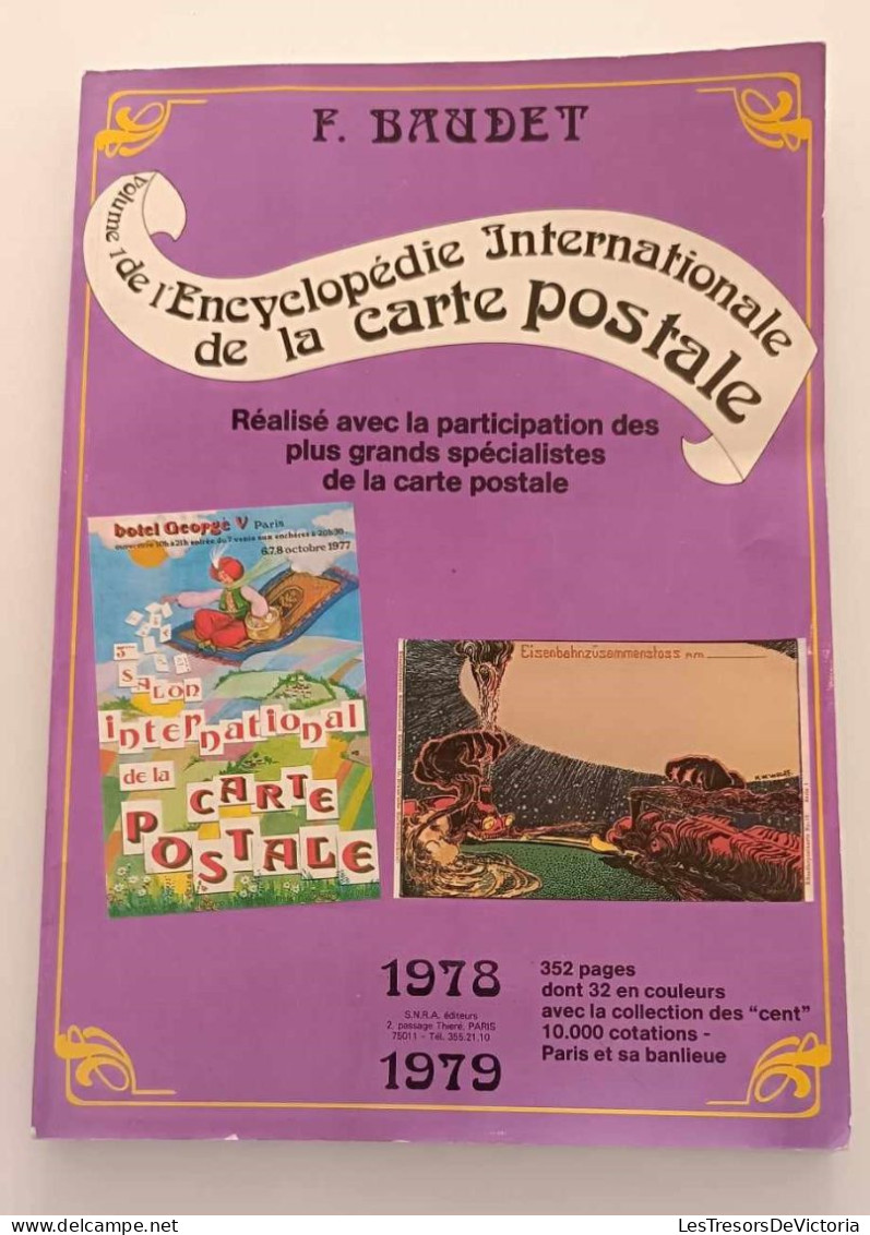 Livre En Français - Volume 1 De L'encyclopédie Internationale De La Carte Postale - Dim:21/30 Cm - 1978-1979 - Encyclopedieën