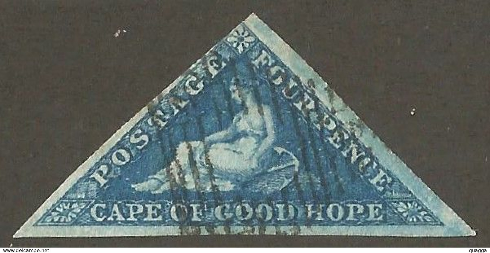 Cape Of Good Hope 1853. 4d Deep Blue On Slightly Blued Paper. SACC 4, SG 4. - Cap De Bonne Espérance (1853-1904)
