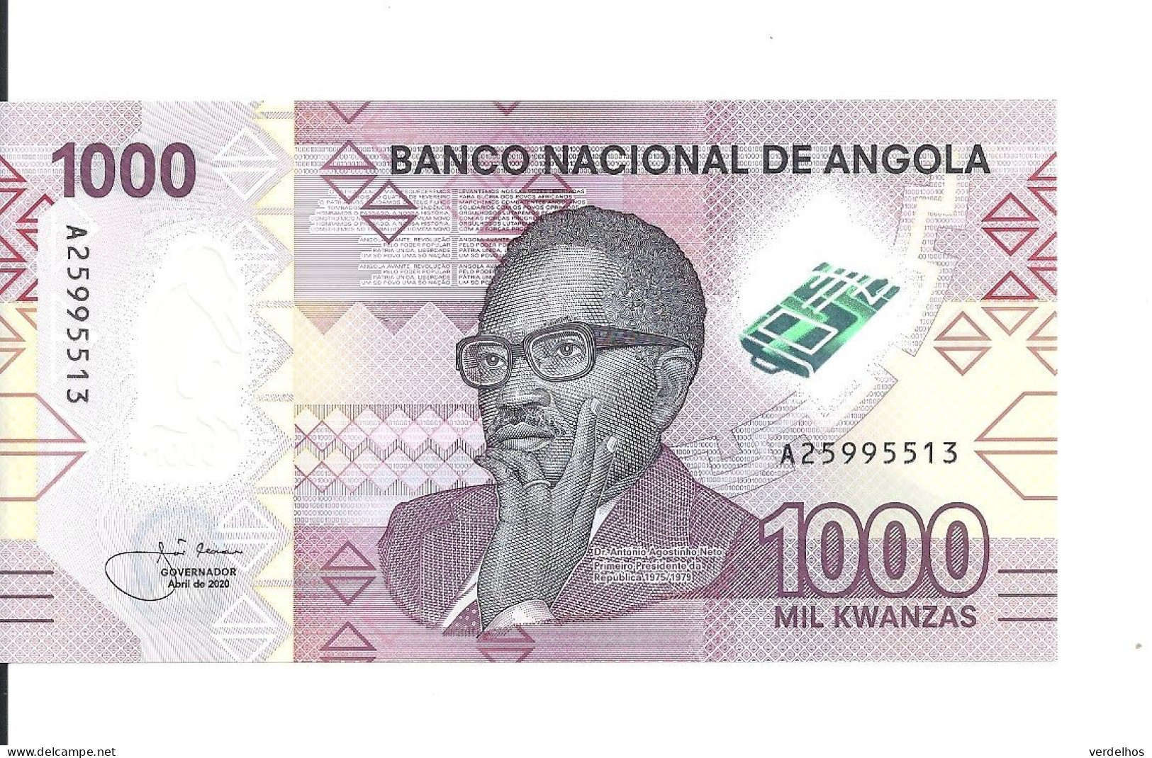 ANGOLA 1000 KWANZAS 2020 UNC P 162 - Angola