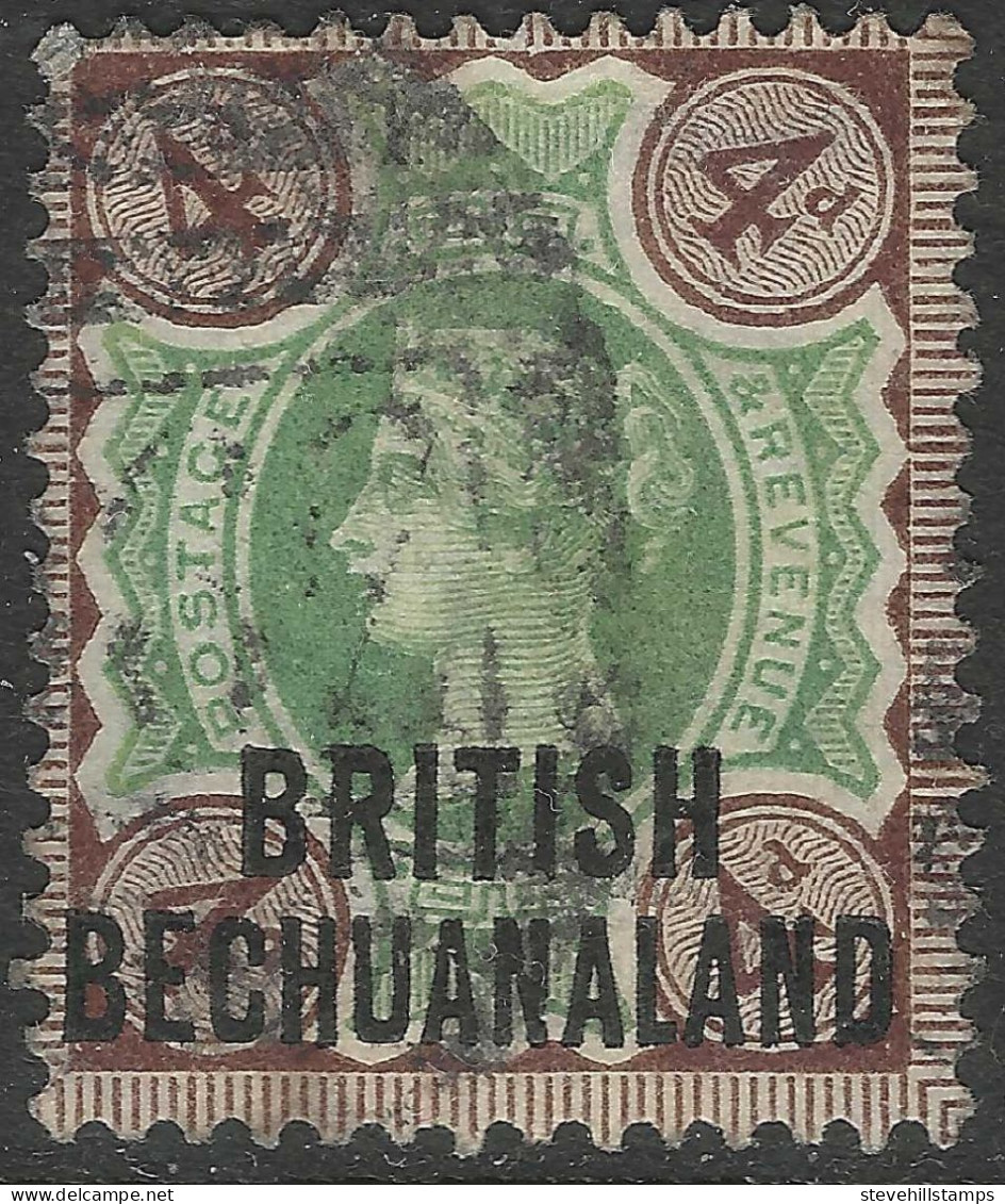 British Bechuanaland. 1891-1904 QV Stamps Of GB O/P. 4d Used SG 35 - 1885-1895 Colonia Britannica