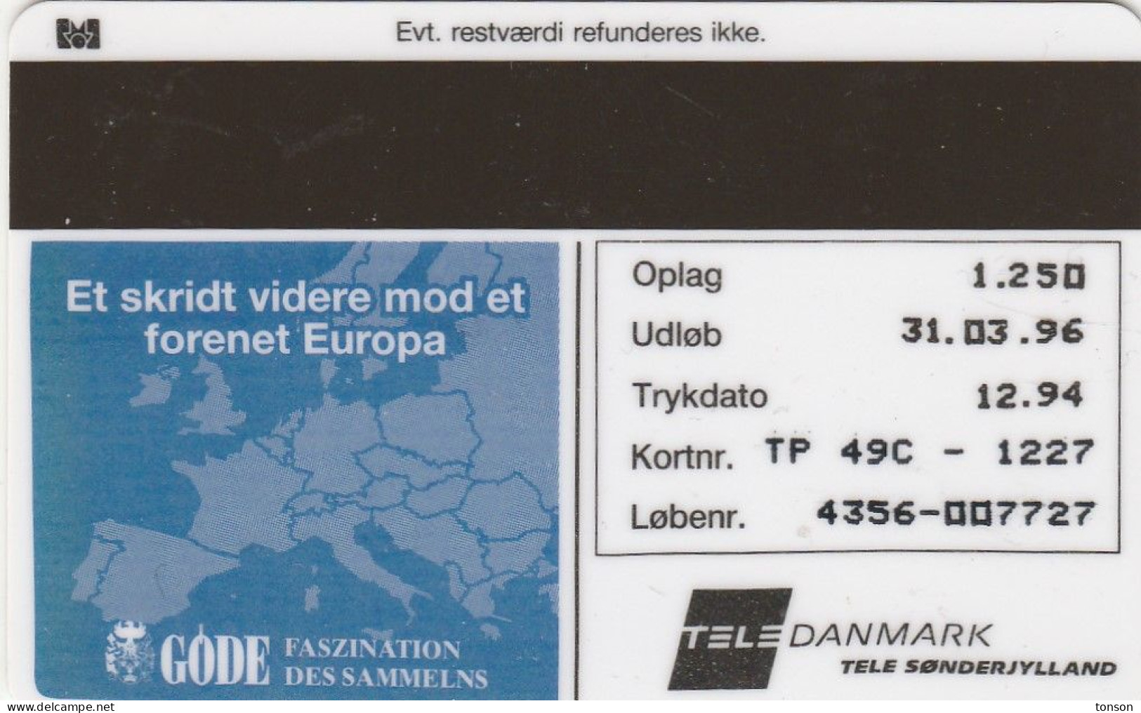 Denmark, TP 049C, ECU-United Kingdom, Mint, Only 1250 Issued, Coins, 2 Scans. - Danemark