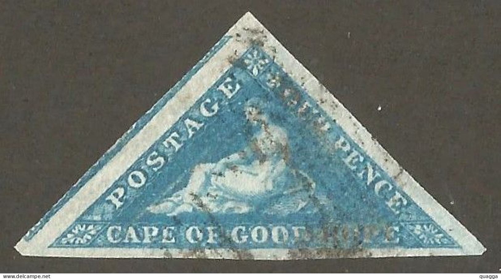 Cape Of Good Hope 1855. 4d Blue On White Paper. SACC 6a, SG 6a. - Cape Of Good Hope (1853-1904)