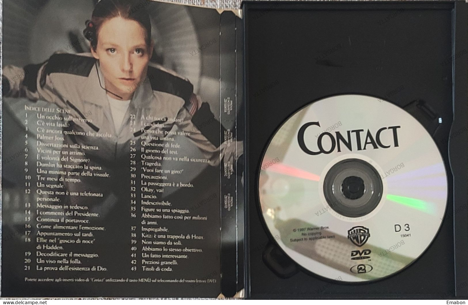 BORGATTA - FANTASCIENZA - EDIZIONE SPECIALE Dvd CONTACT - JODIE FOSTER - PAL 2 - WARNER 1997 - USATO In Buono Stato - Ciencia Ficción Y Fantasía