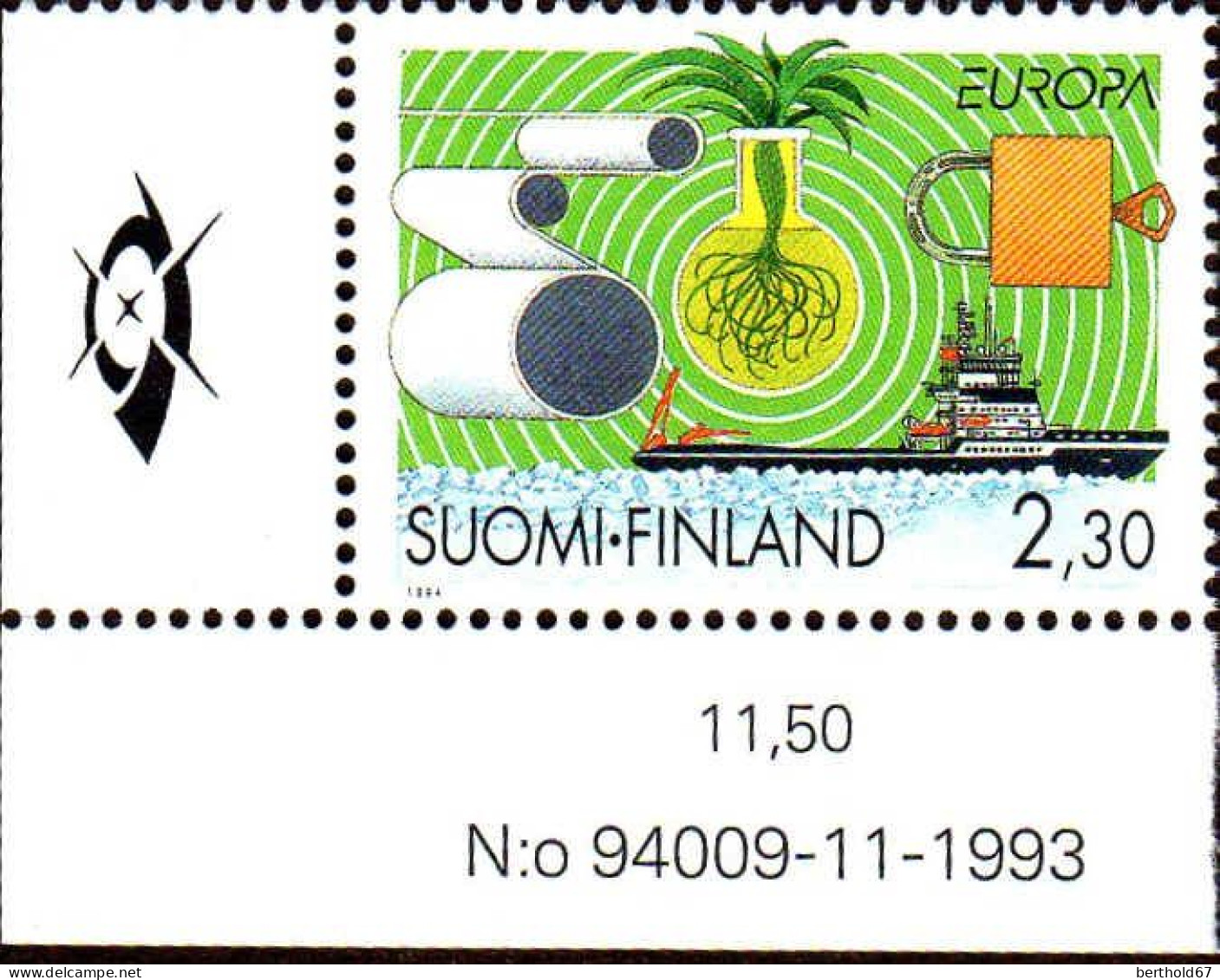 Finlande Poste N** Yv:1214/1215 Europa L'Europe & Les Découvertes Coin D.feuille Daté 11-1993 - 1994