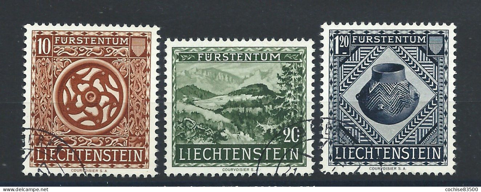 Liechtenstein N°281/83 Obl (FU) 1954 - Ouverture Du Musée National De Vaduz - Oblitérés