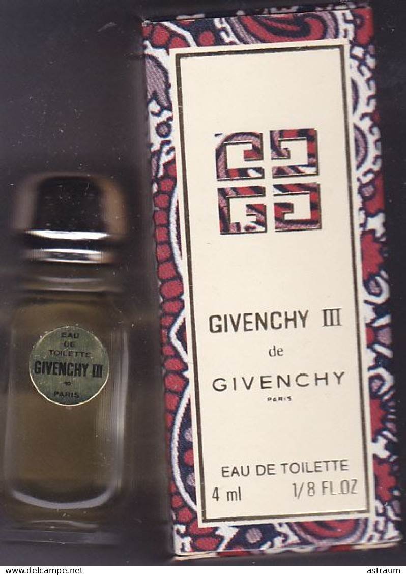 Miniature Vintage Parfum - Givenchy - EDT -  Givenchy III - Pleine Avec Boite 4ml - Miniatures Femmes (avec Boite)