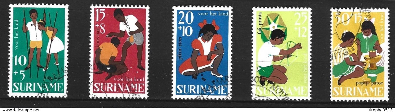 SURINAM. N°466-70 De 1967 Oblitérés. Jeux D'enfants. - Ohne Zuordnung