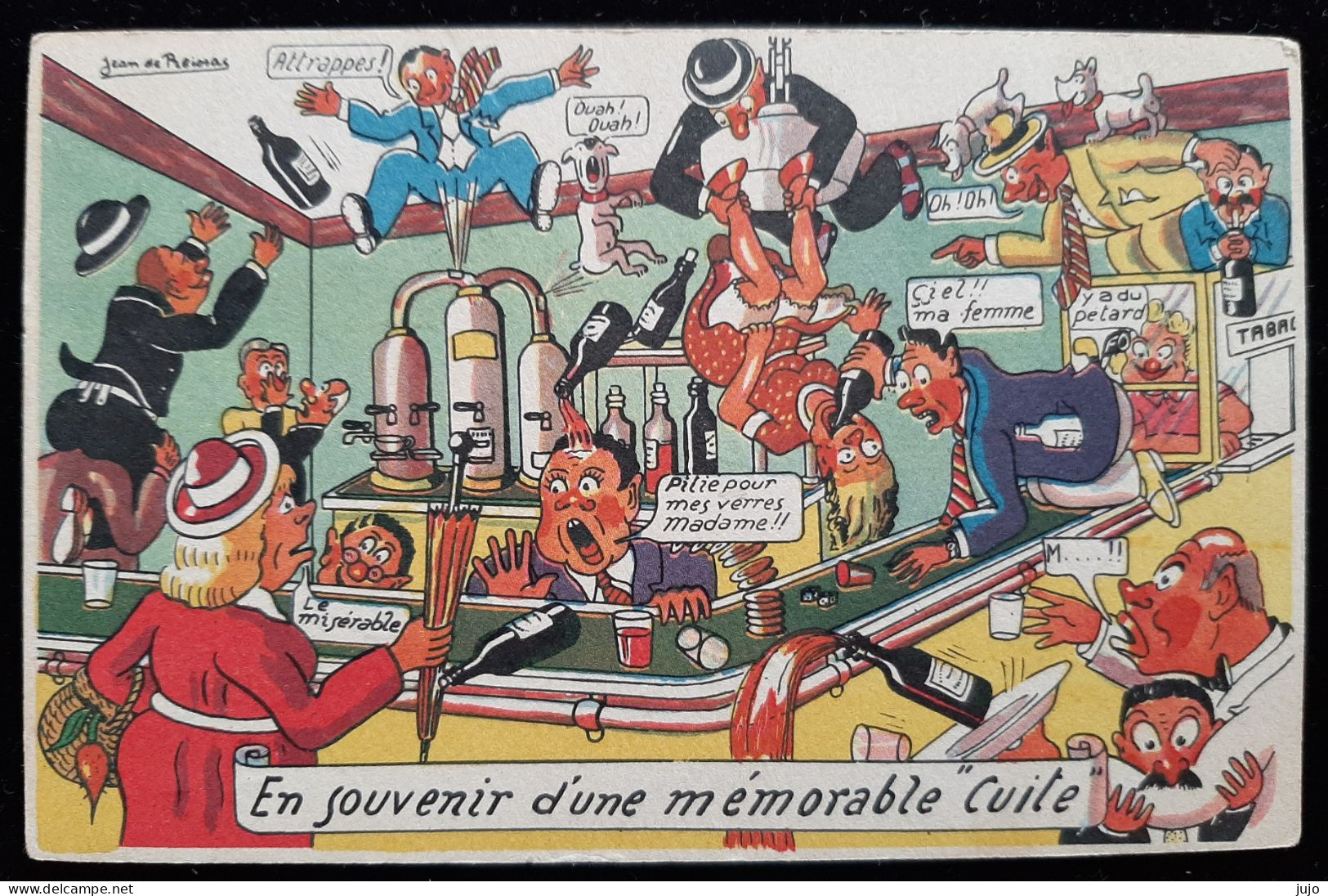 Illustrateur  - Jean De Preissac - En Souvenir D'une Mémorable "Cuites" - Preissac