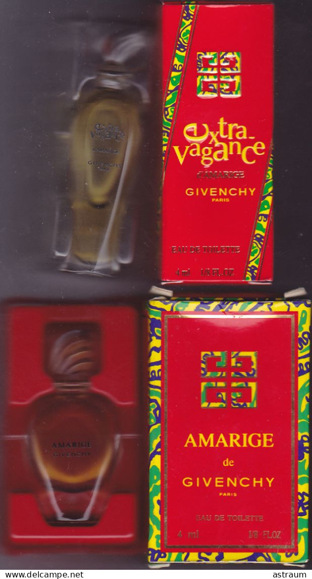 Lot De 2 Miniature Vintage Parfum - Givenchy - EDT -  Amarige & Extravagance Amarige - Voir Descriptif Ci Dessous - Miniatures Womens' Fragrances (in Box)