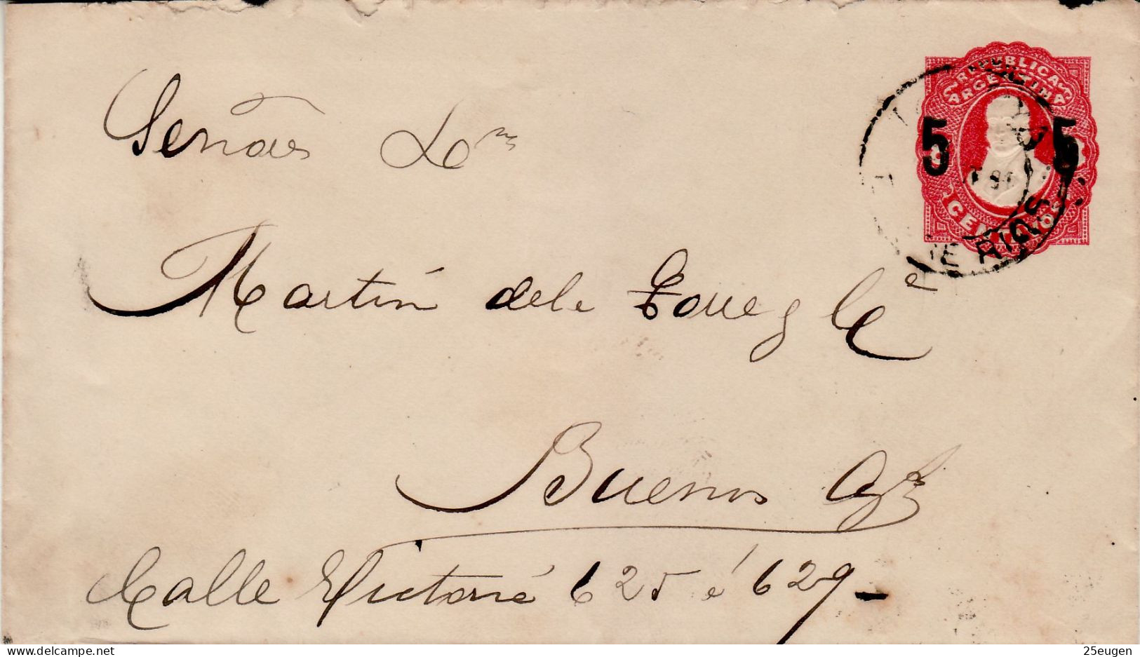 ARGENTINA 1891 LETTER SENT TO BUENOS AIRES - Briefe U. Dokumente