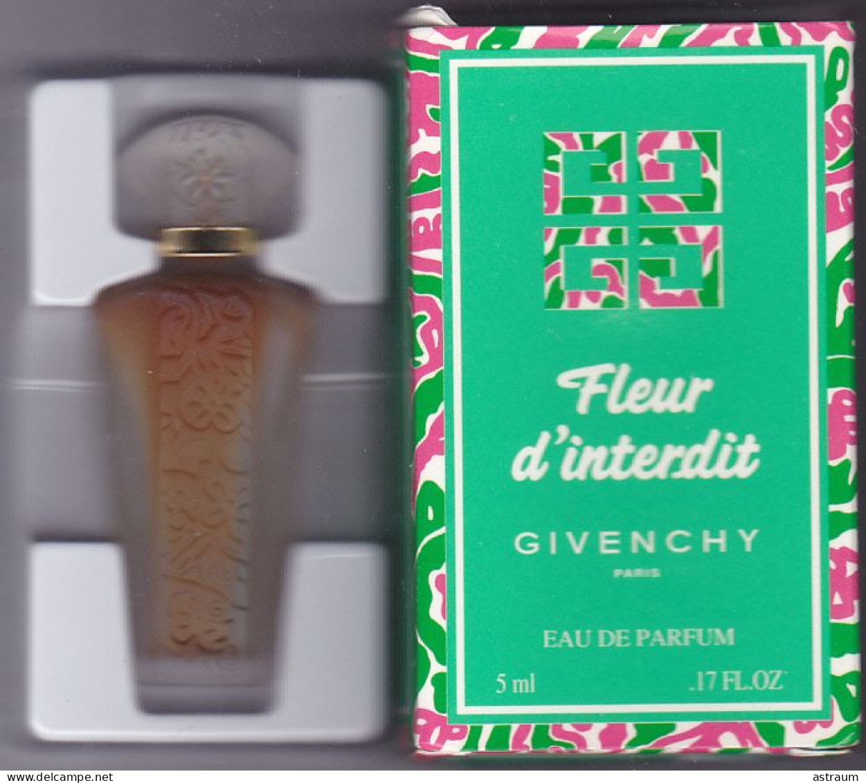 Miniature Vintage Parfum - Givenchy - EDP -  Fleur D'interdit - Presque Vide Avec Boite 5ml - Miniatures Femmes (avec Boite)