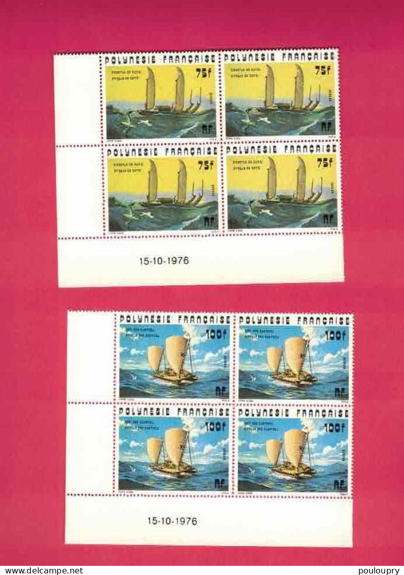 YT N° 111** à 114** En Bloc De 4 CD - Pirogues Anciennes - Unused Stamps