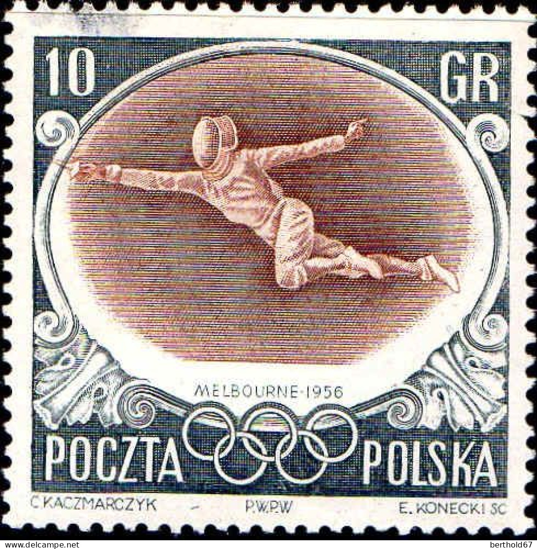 Pologne Poste N* Yv: 871/877 Jeux Olympiques De Melbourne (défaut Gomme) Divers Defauts - Summer 1956: Melbourne