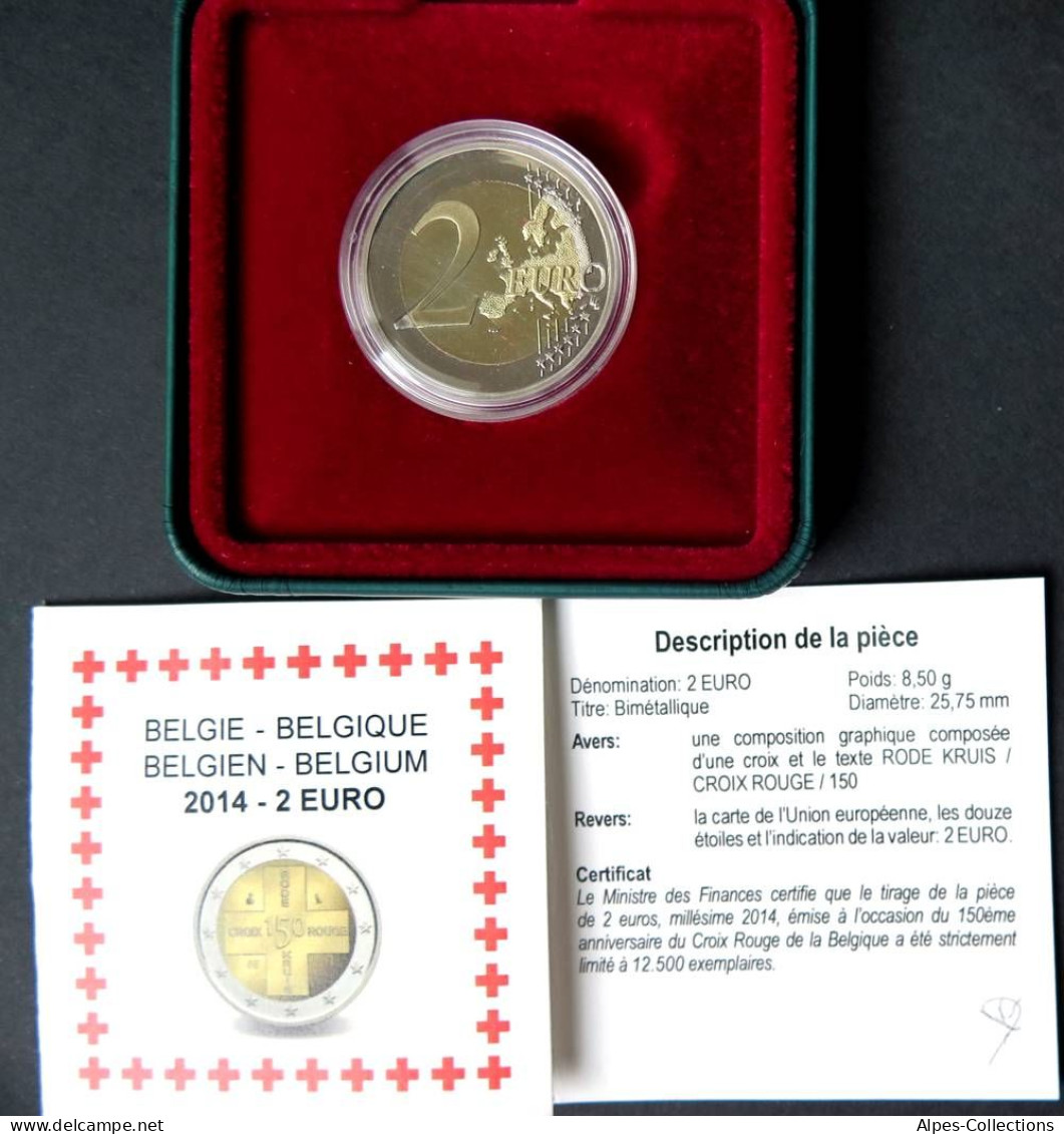 BE20014.6 - COFFRET BE BELGIQUE - 2 Euros Comm. 150ème Anniv Croix Rouge - 2014 - Belgio