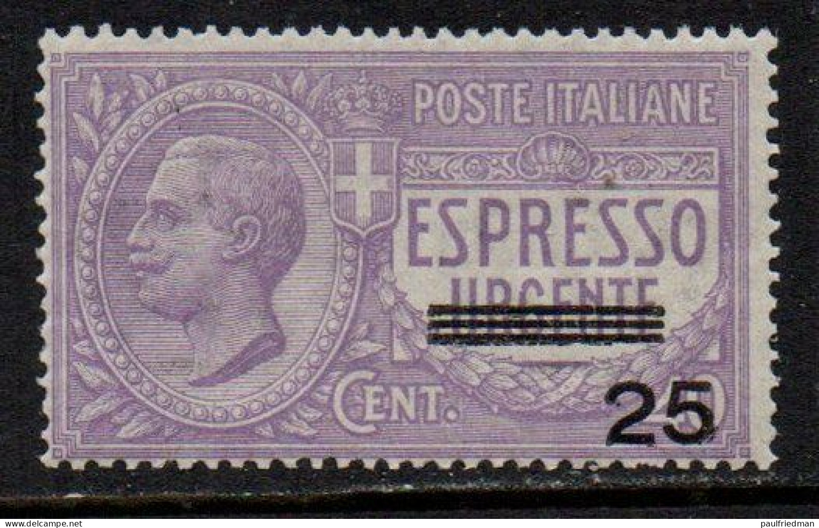 Regno 1917 - Espresso Urgente  - Nuovo Con Invisibile Traccia Linguella - MVLH* - Freschissimo - Eilsendung (Eilpost)