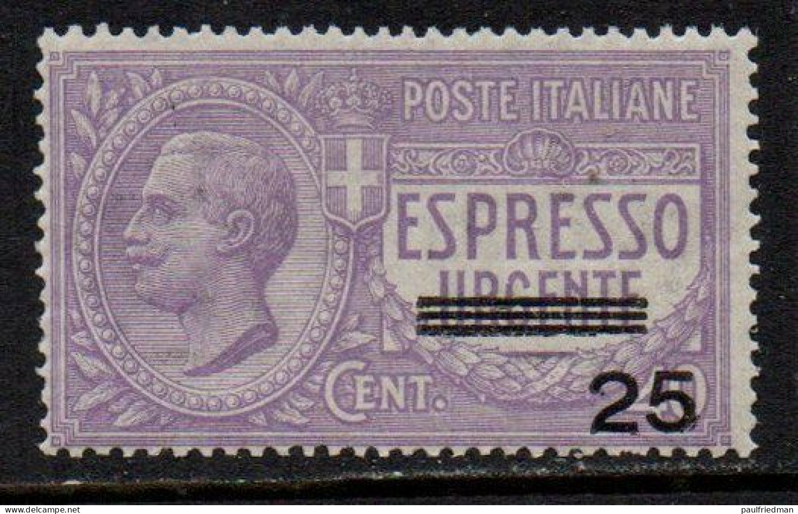 Regno 1917 - Espresso Urgente  - Nuovo Con Invisibile Traccia Linguella - MVLH* - Freschissimo - Express Mail