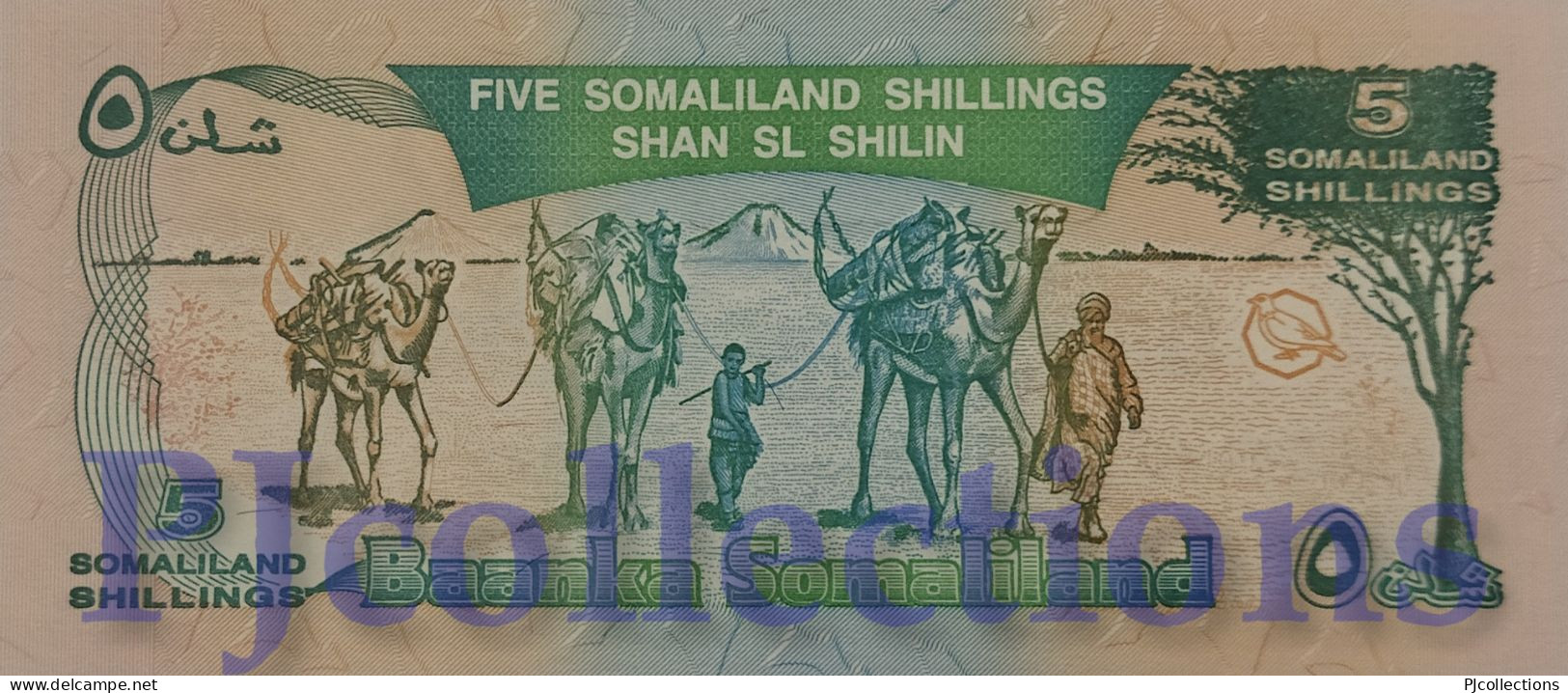 SOMALILAND 5 SHILLINGS 1996 PICK 14 UNC RARE - Other - Africa