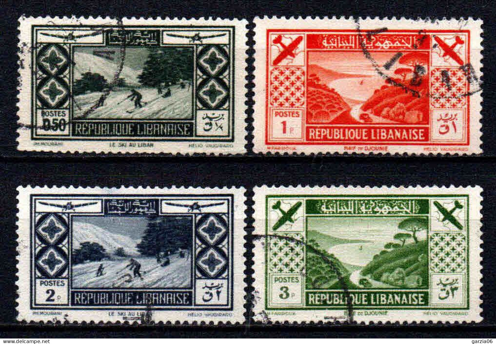 Grand Liban - 1936 - Encouragement Du Tourisme   - PA 49 à 52  - Oblit - Used - Airmail