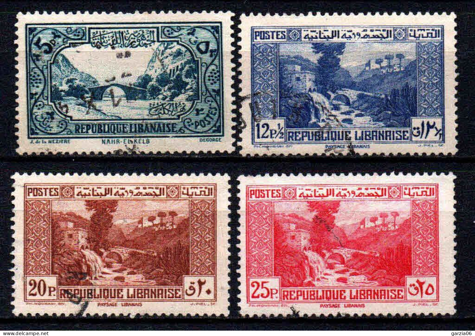 Grand Liban - 1940 - Paysages  - N° 170 à 173 - Oblit - Used - Used Stamps